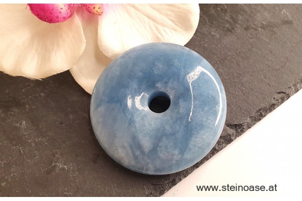 Aquamarin Anhänger Donut XXL, 55mm